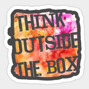 Think Outside the Box Sticker